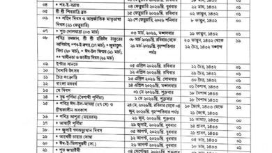 Photo of ২০২৬ সালের মাধ্যমিক ও নিম্ন মাধ্যমিক বিদ্যালয়ের ছুটির তালিকা প্রকাশ